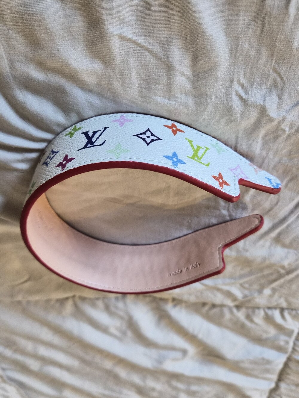 Louis Vuitton White Multicolor Monogram Kids Headband